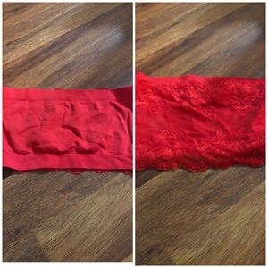 Red lace bandeau